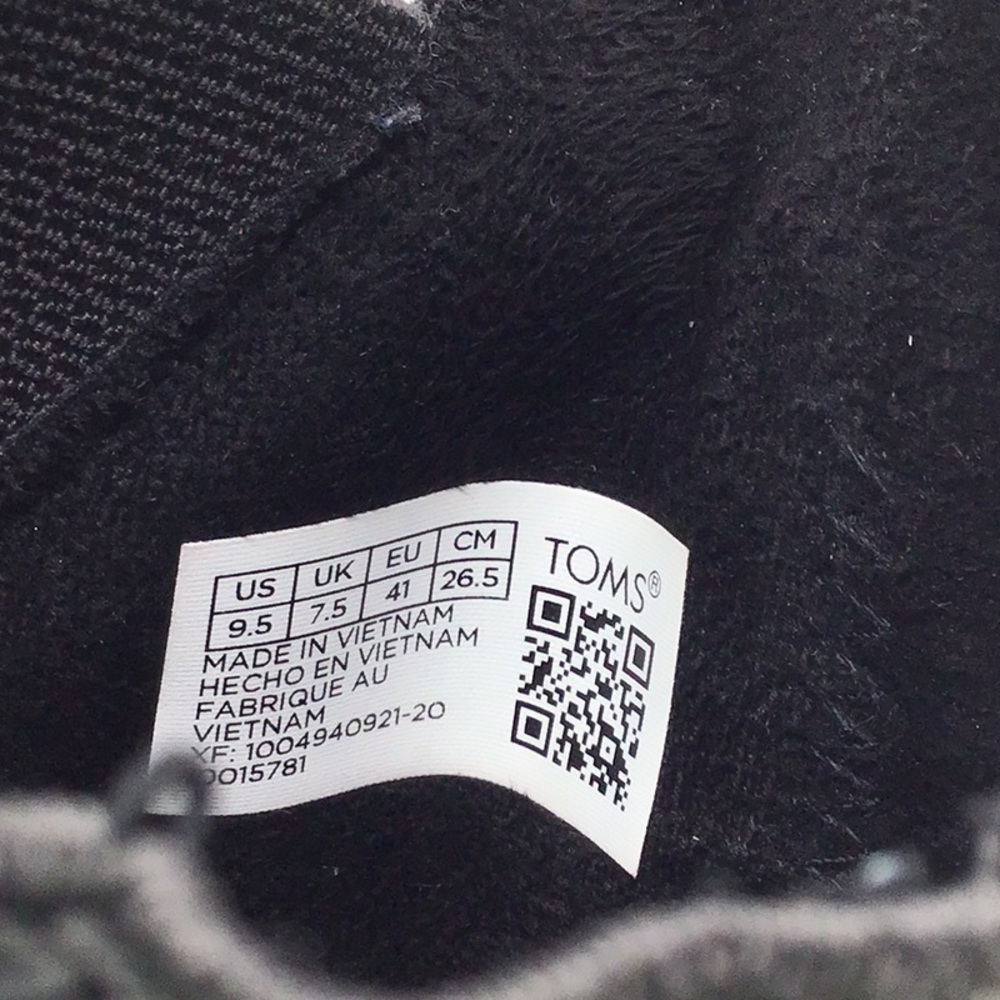Toms Black Suede/Leather Wedge Heel Ankle Boot - Picture 9 of 15